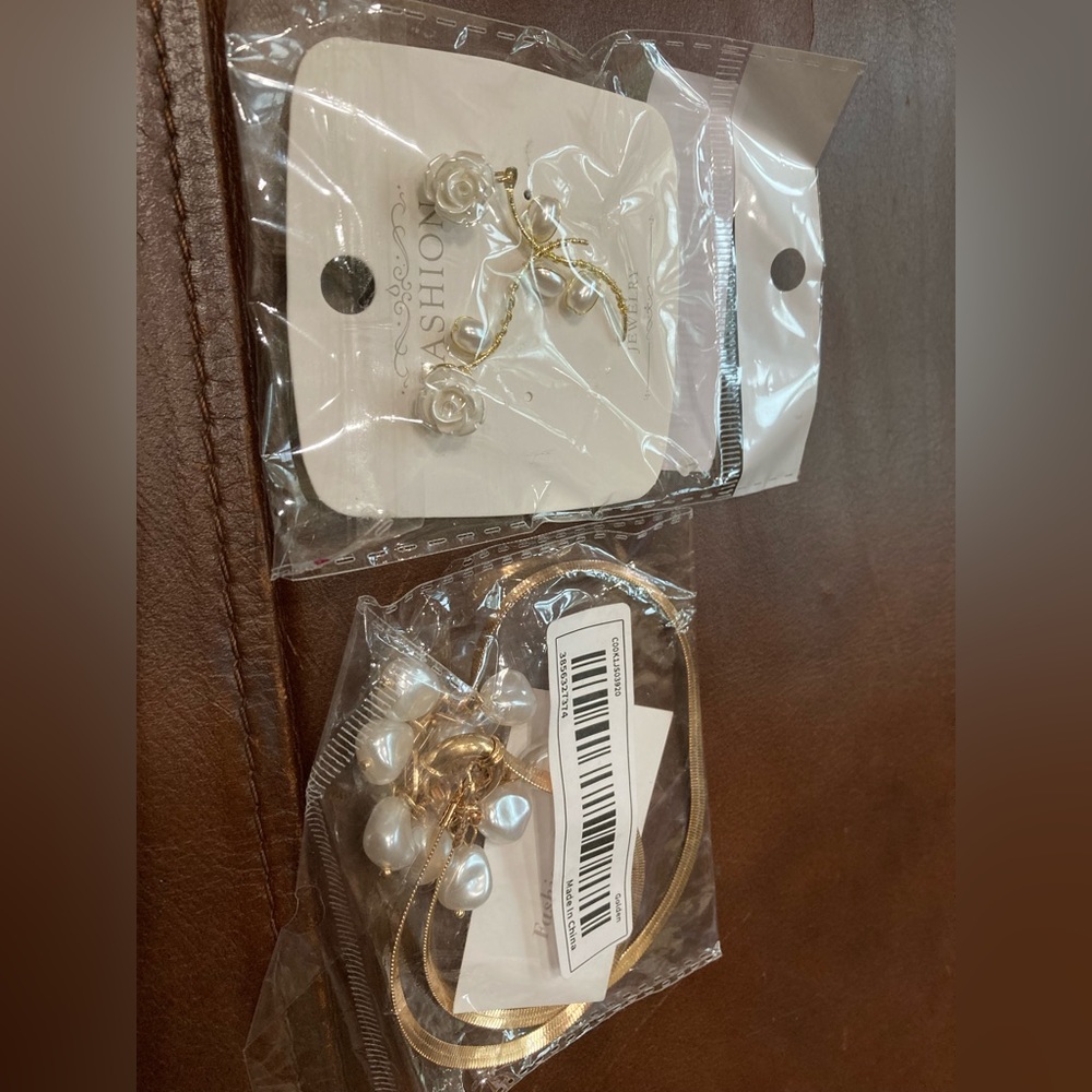 NIP Lot of New Pearl Costume Jewelry